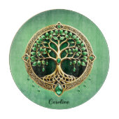 生命の木とケルト結び目模様。 カッティングボード (正面)