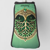 生命の木とケルト結び目模様。 ゴルフヘッドカバー (回転90)