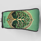 生命の木とケルト結び目模様。 ゴルフヘッドカバー (正面)