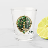 生命の木とケルト結び目模様。 ショットグラス (正面)