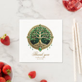 生命の木とケルト結び目模様。 スタンダードカクテルナプキン (インサイチュ)