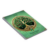 生命の木とケルト結び目模様。 ノートブック (右側)