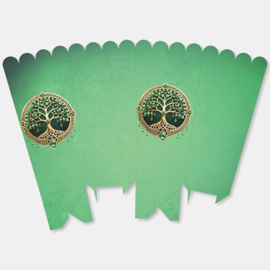 生命の木とケルト結び目模様。 フェイバーボックス (見開き)