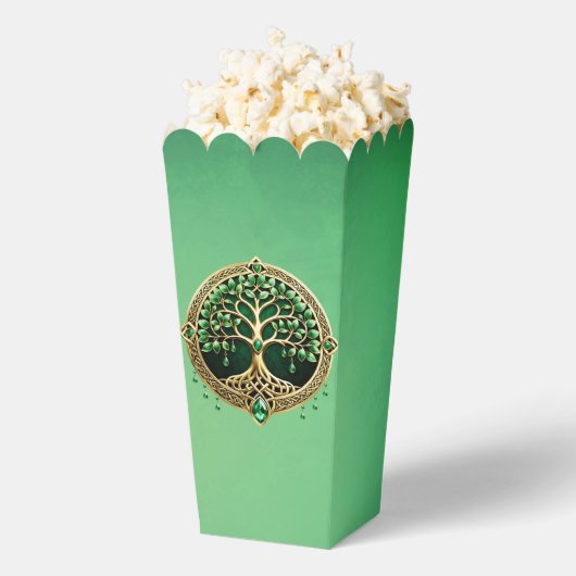 生命の木とケルト結び目模様。 フェイバーボックス (はじけた状態)