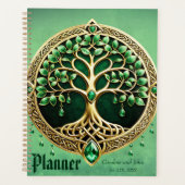 生命の木とケルト結び目模様。 プランナー手帳 (正面)