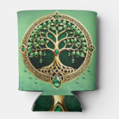 生命の木とケルト結び目模様。 缶クーラー (裏面)