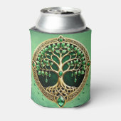 生命の木とケルト結び目模様。 缶クーラー (缶裏面)