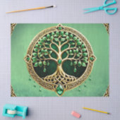 生命の木とケルト結び目模様。 薄葉紙 (クラフト)