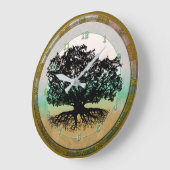 生命の木と天国 ラージ壁時計 (傾斜)