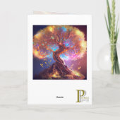 生命の木と愛のグラフィックアーツカード カード (裏面)