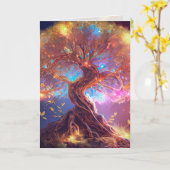 生命の木と愛のグラフィックアーツカード カード (黄色い花)