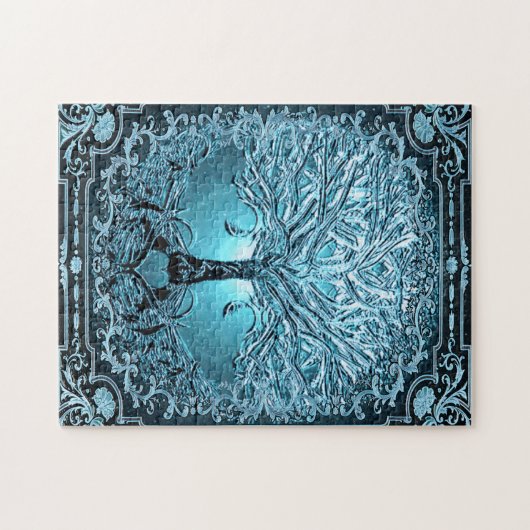 生命の木のアートワーク ジグソーパズル (横)