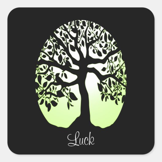 生命の木のステッカー スクエアシール (正面)