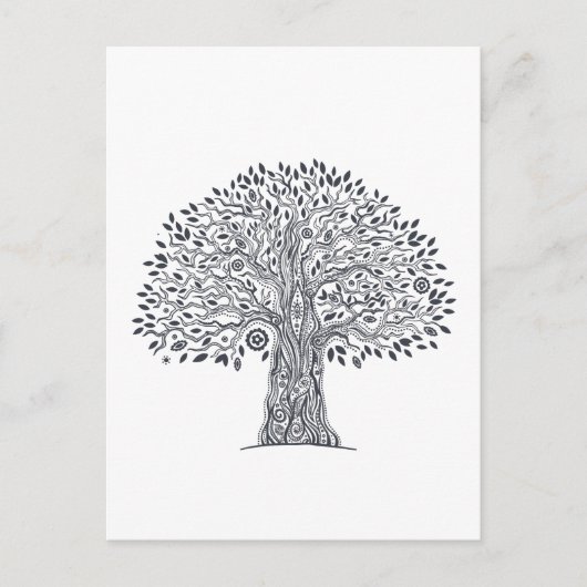 生命の木のドードル ポストカード (正面)