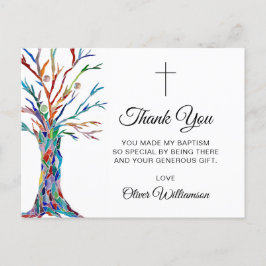生命の木のバプテスマ《キリスト教》洗礼式や命名式サンキューユア ポストカード