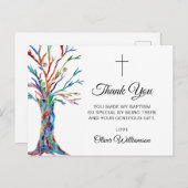 生命の木のバプテスマ《キリスト教》洗礼式や命名式サンキューユア ポストカード (正面/裏面)