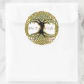 生命の木の丸クラシックいステッカー ラウンドシール (バッグ)