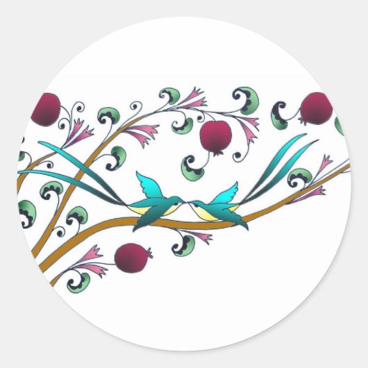 生命の木の封筒用シールシール ラウンドシール (正面)