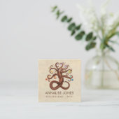 生命の木の渦巻き スクエア名刺 (スタンド正面)