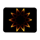 生命の木の燃えるオレンジ色のシンボルマグネット マグネット (横)