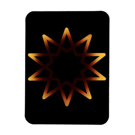 生命の木の燃えるオレンジ色のシンボルマグネット マグネット (縦)