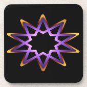 生命の木の紫オレンジの星のシンボル コースター (正面)