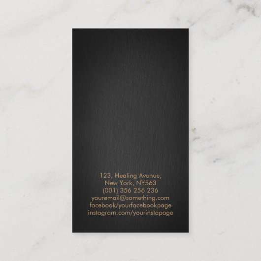 生命の木の花 – 真珠と金ゴールドの母 名刺 (裏面)