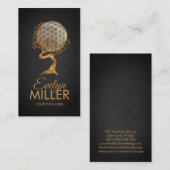 生命の木の花 – 真珠と金ゴールドの母 名刺 (正面/裏面)