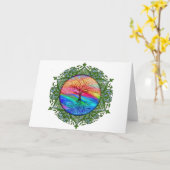 生命の木の落ち着き カード (黄色い花)