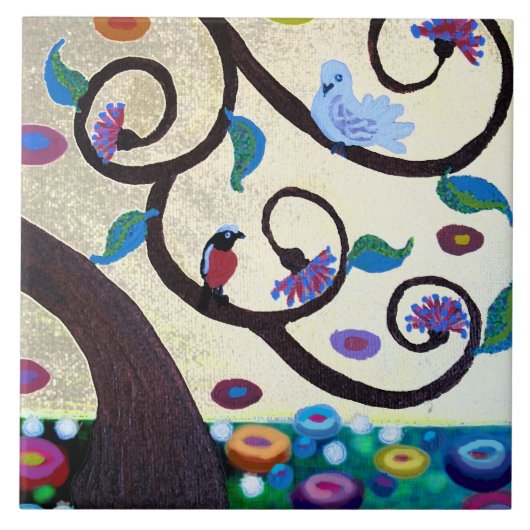 生命の木の詳細 タイル (正面)