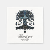 生命の木の輝き魂の宝石 スタンダードカクテルナプキン (正面)