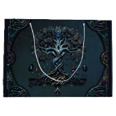 生命の木の輝き魂の宝石 ラージペーパーバッグ (裏面)