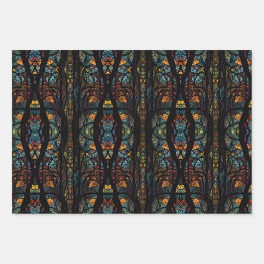 生命の木は強力で古代のシンボルである ラッピングペーパーシート (正面)