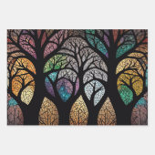 生命の木は、天国、地球、地下世界を結ぶ ラッピングペーパーシート (正面)