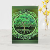 生命の木グリーン グラフィックアーツカード カード (黄色い花)