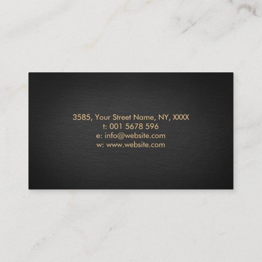 生命の木ゴールデンスパイラルと宝石 名刺 (裏面)