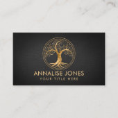 生命の木ゴールデンスパイラルと宝石 名刺 (正面)