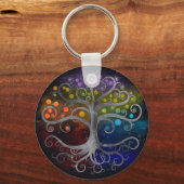 生命の木シルバースワール キーホルダー (正面)