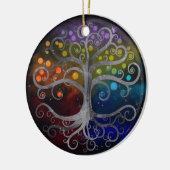 生命の木シルバースワール セラミックオーナメント (左)