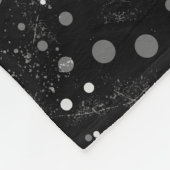 生命の木スケッチ白黒 フリースブランケット (角)