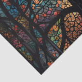 生命の木ステンドグラスのモザイクアート 薄葉紙 (詳細)