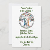 生命の木ステンドグラスのモザイク 招待状 (正面)