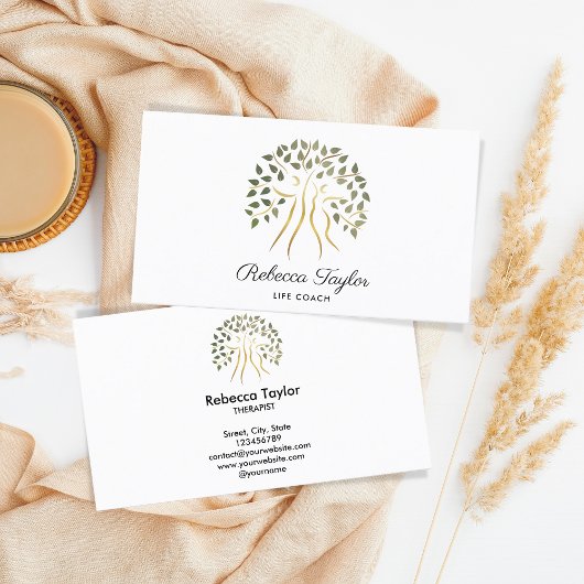 生命の木セラピストライフコーチフィットネスヘルス 名刺