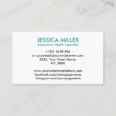 生命の木2重ヘリックスDNA機能薬 名刺 (裏面)