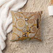 『生命の木』(せいめいのき、独:Baum des Lebens) by グスタフ・クリムト、様式化さ クッション (ブランケット)