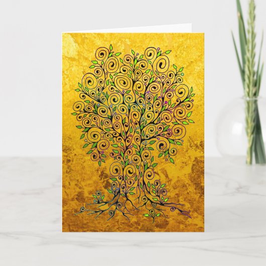 生命の木 – らせん状葉フルーツ1 カード (正面)