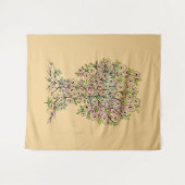 生命の木 – らせん状葉フルーツ1 タペストリー (正面(横))