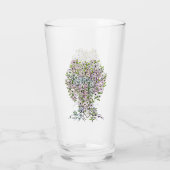 生命の木 – らせん状葉フルーツ1 タンブラーグラス (裏面)