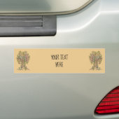 生命の木 – らせん状葉フルーツ1 バンパーステッカー (車上)