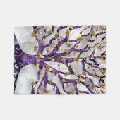 生命の木-アメジストと蝶 フリースブランケット (正面(横))